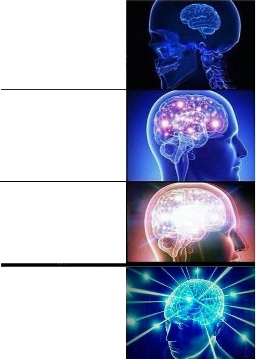 Expanding Brain meme about Live Tinted