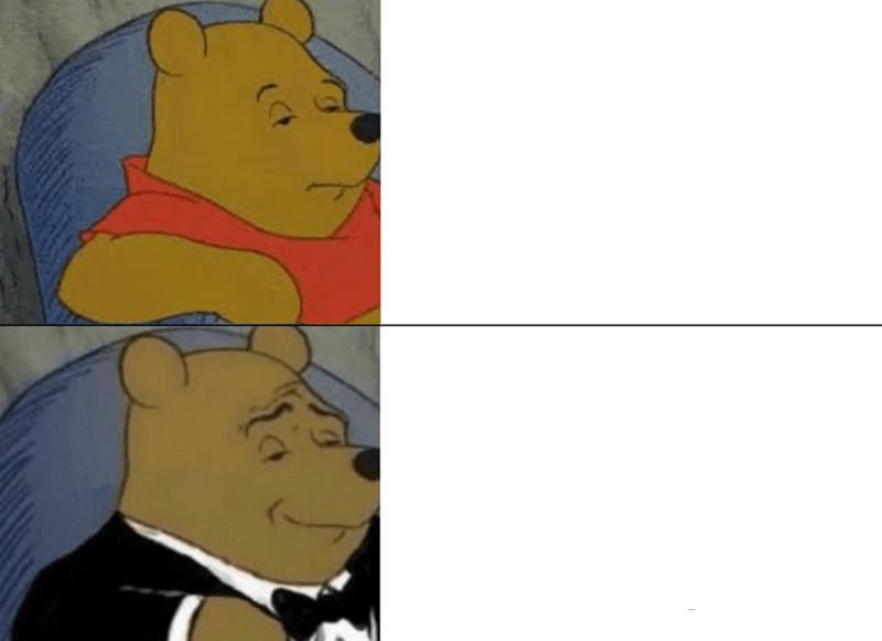 Tuxedo Winnie The Pooh meme about Live Tinted