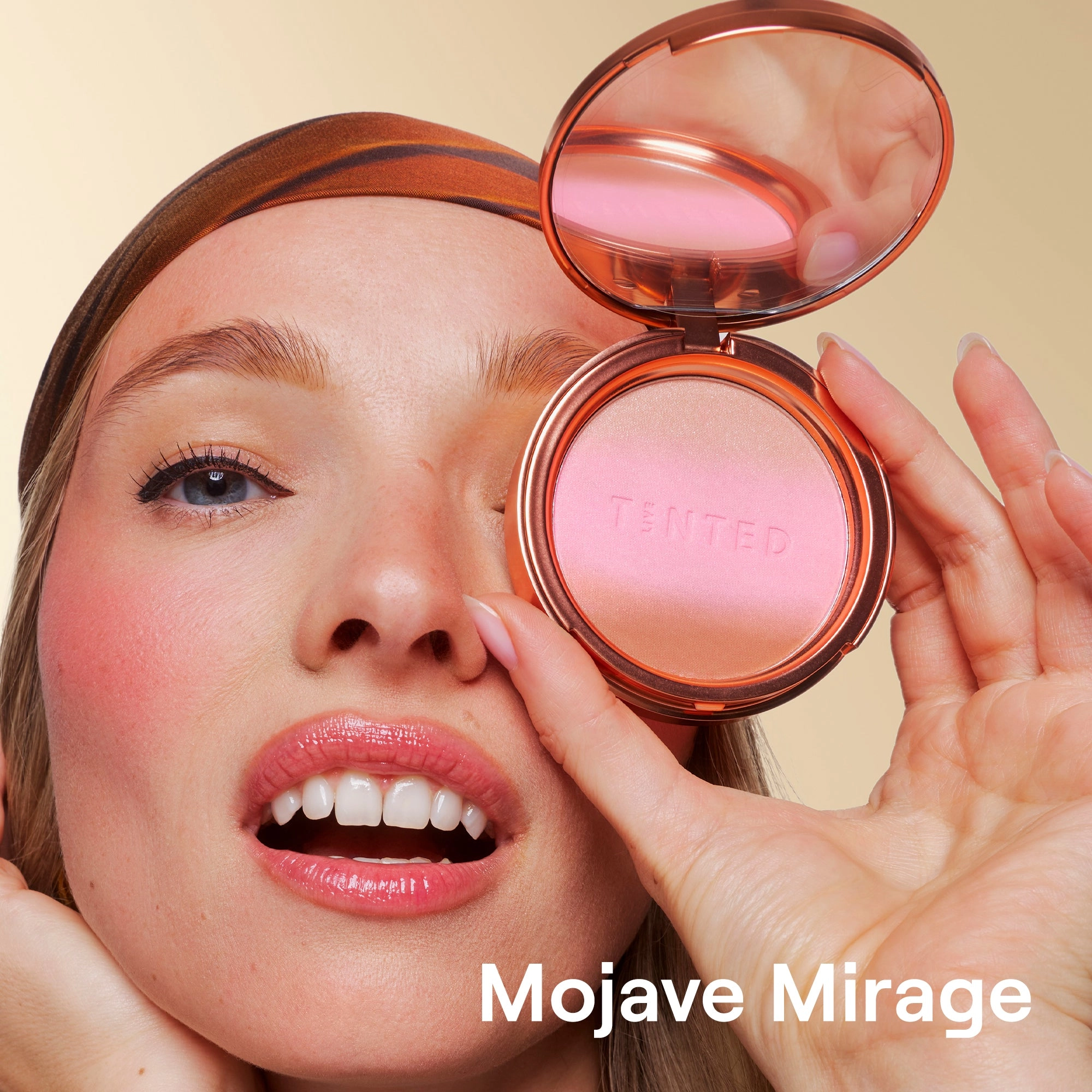 Model holding HUEBEAM® in Mojave Mirage